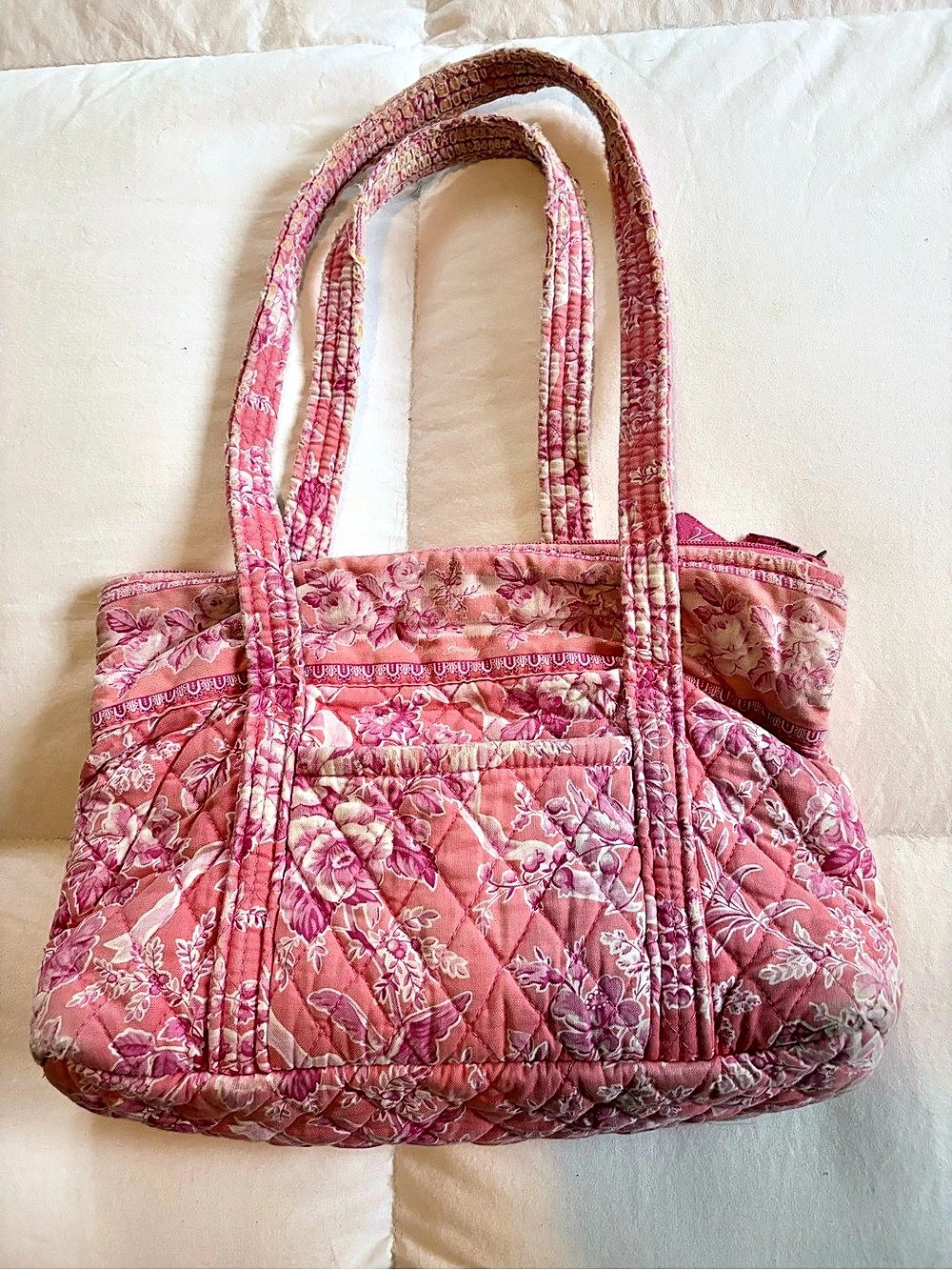Vera Bradley Petal Pink Shoulder Bag Floral Tote in Pink